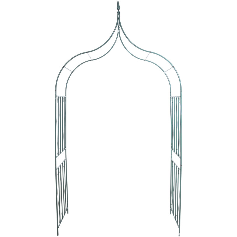 Arche de jardin style Mid-century Modern en Fer forgé Vert Avia - 2
