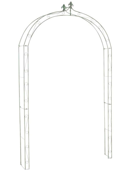 Arche de jardin style Art déco en Fer forgé Vert Vieilli Lucia - 1