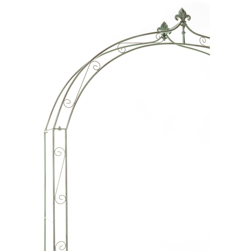 Arche de jardin style Art déco en Fer forgé Vert Vieilli Lucia - 2