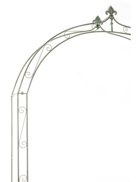 Arche de jardin style Art déco en Fer forgé Vert Vieilli Lucia - 2