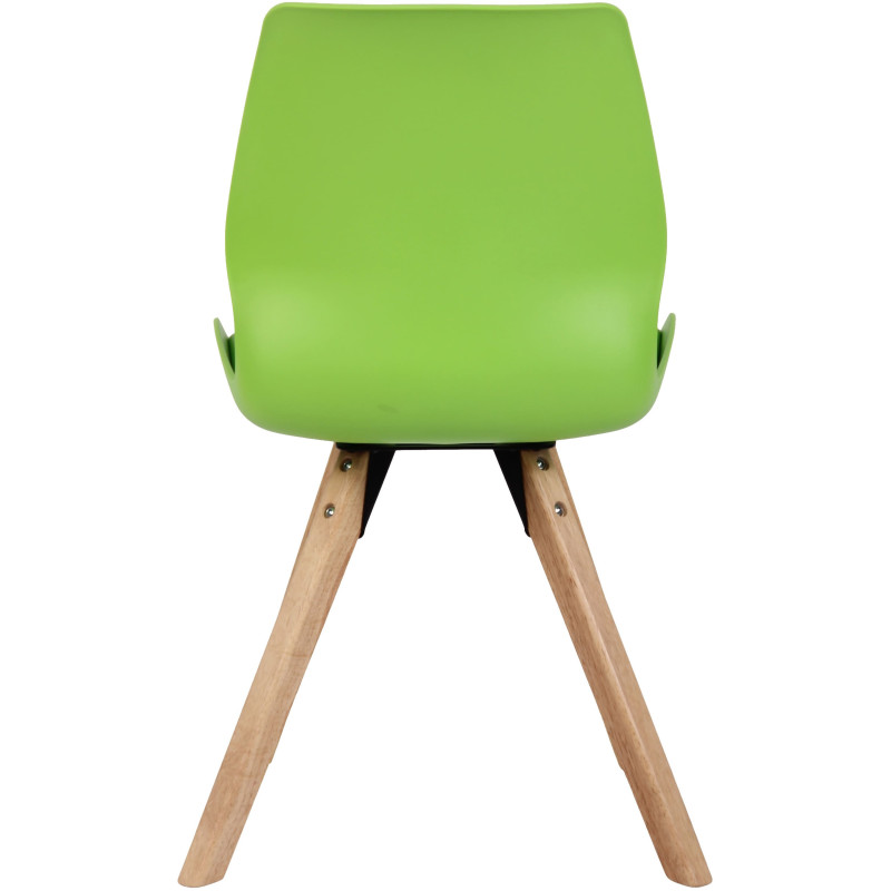 Chaise moderne scandinave en Polypropylène Polyuréthane Vert Bois Naturel Dalsy - 5