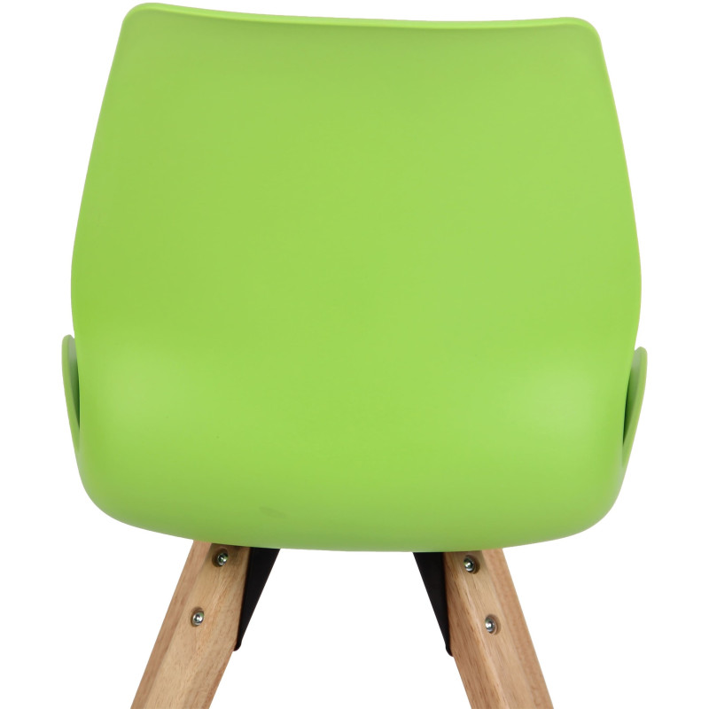 Chaise moderne scandinave en Polypropylène Polyuréthane Vert Bois Naturel Dalsy - 7