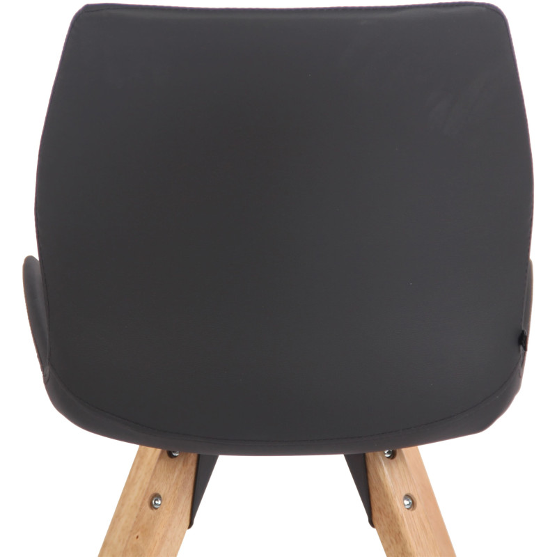 Chaise moderne scandinave en Polyuréthane Noir Bois Naturel Dalsy - 7