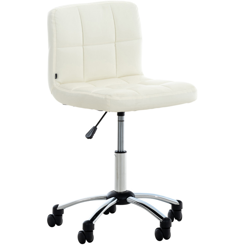 Chaise de bureau moderne sur roulettes en Polyuréthane Blanc Métal Shito - 1