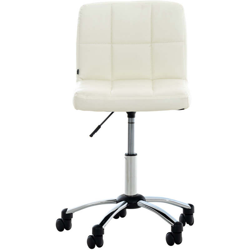Chaise de bureau moderne sur roulettes en Polyuréthane Blanc Métal Shito - 2