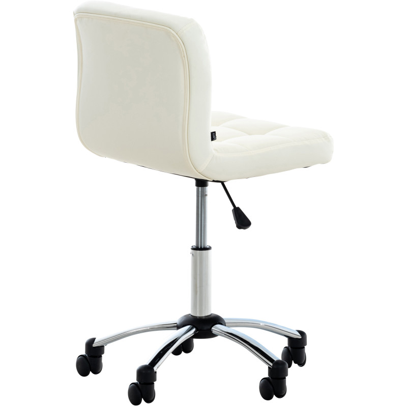 Chaise de bureau moderne sur roulettes en Polyuréthane Blanc Métal Shito - 4