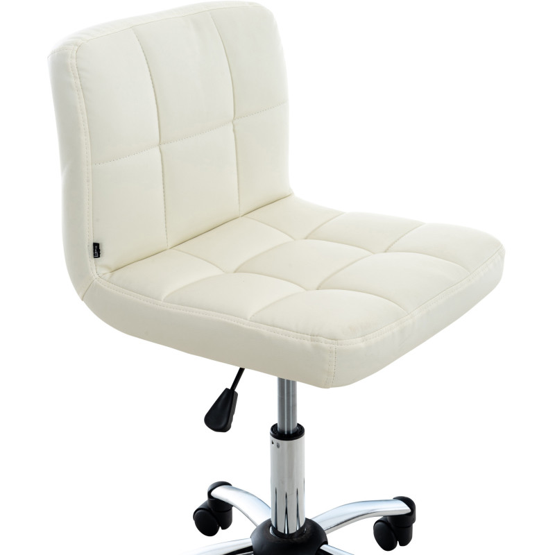 Chaise de bureau moderne sur roulettes en Polyuréthane Blanc Métal Shito - 5
