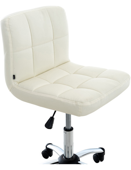Chaise de bureau moderne sur roulettes en Polyuréthane Blanc Métal Shito - 5