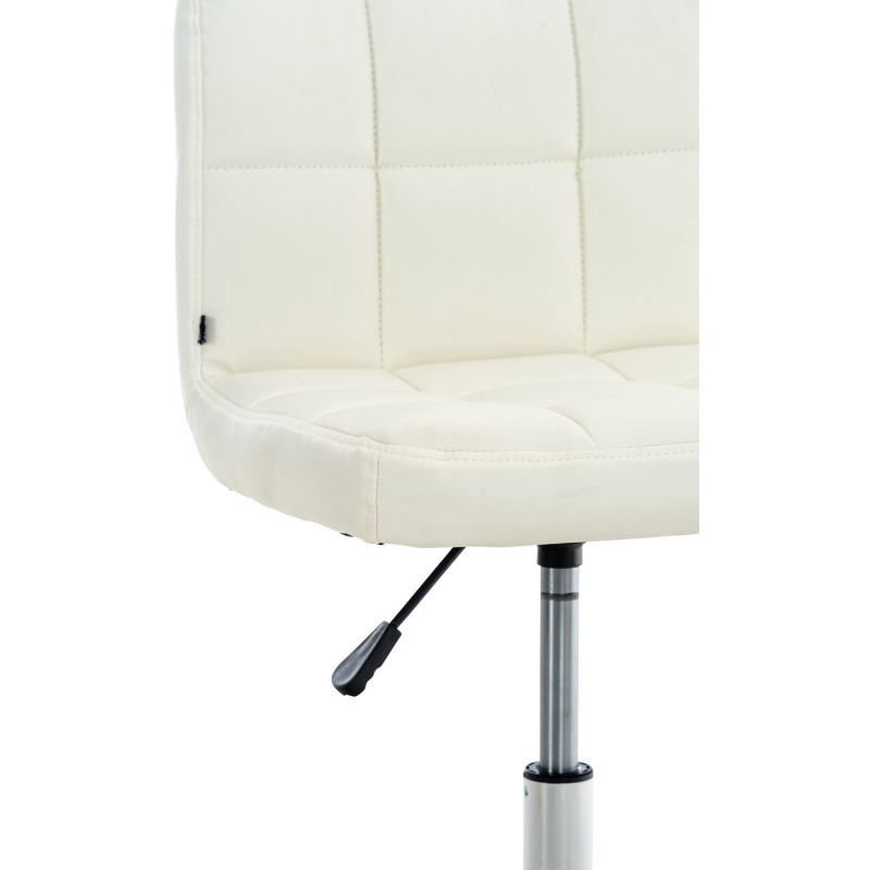 Chaise de bureau moderne sur roulettes en Polyuréthane Blanc Métal Shito - 6