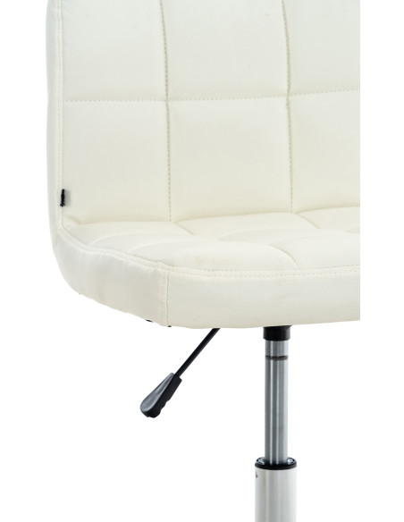 Chaise de bureau moderne sur roulettes en Polyuréthane Blanc Métal Shito - 6