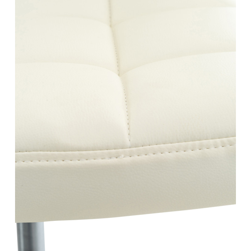 Chaise de bureau moderne sur roulettes en Polyuréthane Blanc Métal Shito - 7