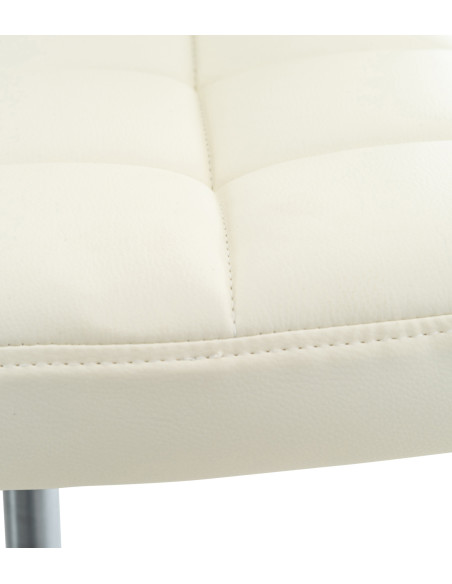 Chaise de bureau moderne sur roulettes en Polyuréthane Blanc Métal Shito - 7