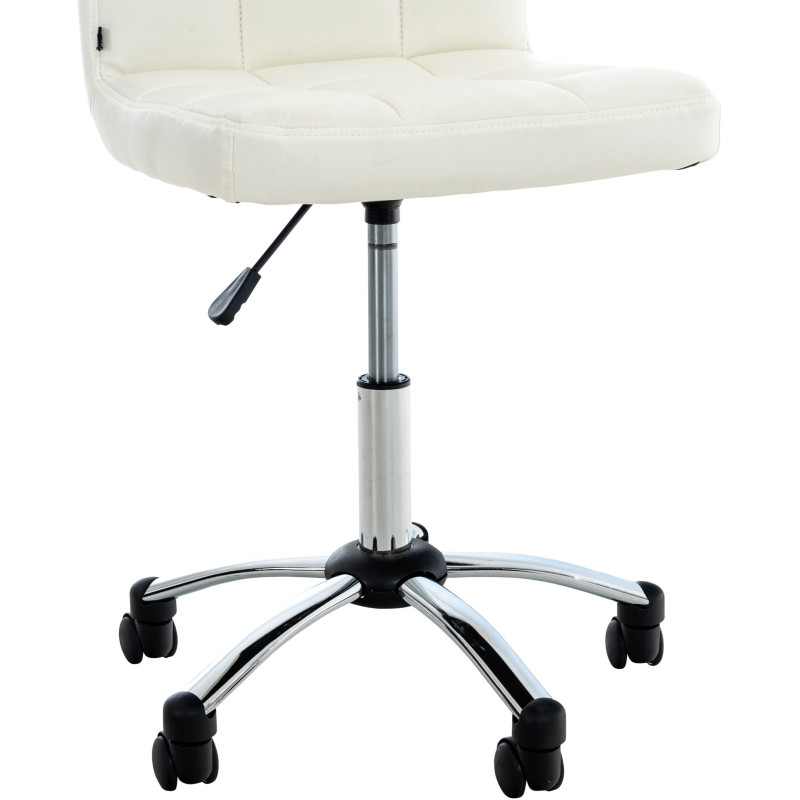 Chaise de bureau moderne sur roulettes en Polyuréthane Blanc Métal Shito - 8