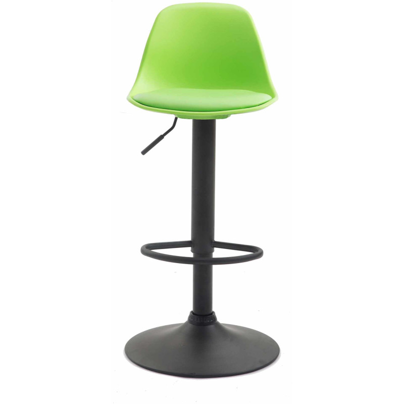 Tabouret de bar moderne en Polypropylène Vert Polyuréthane Vert Métal Noir Harvio - 2