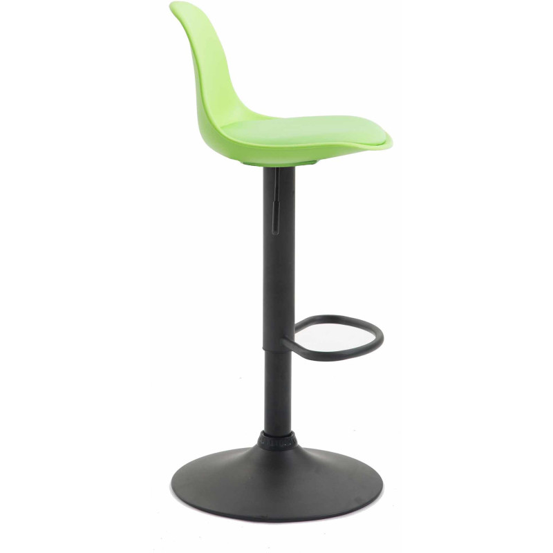 Tabouret de bar moderne en Polypropylène Vert Polyuréthane Vert Métal Noir Harvio - 3