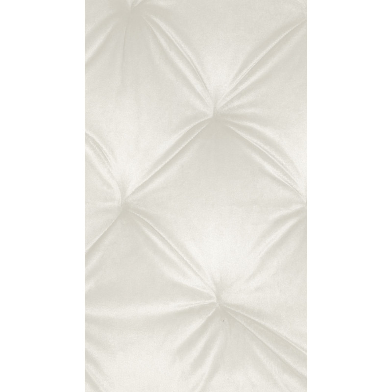 Fauteuil de table moderne en Velours Blanc crème Métal Noir Sauro - 6