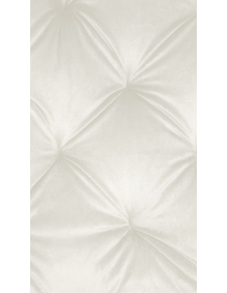 Fauteuil de table moderne en Velours Blanc crème Métal Noir Sauro - 6