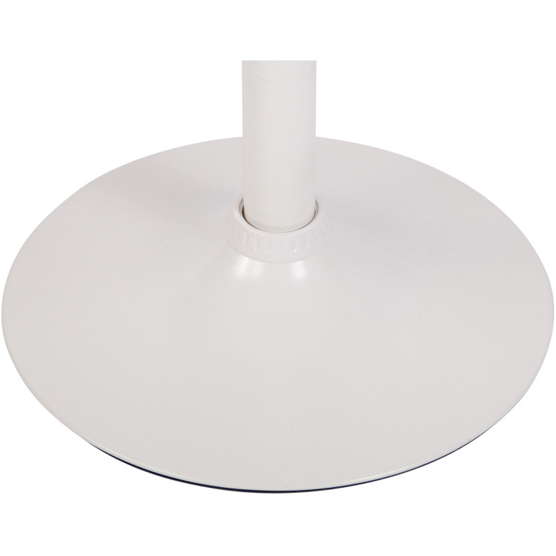 Tabouret de bar style minimaliste en Tissu Marron Métal Blanc Mat Icko - 8