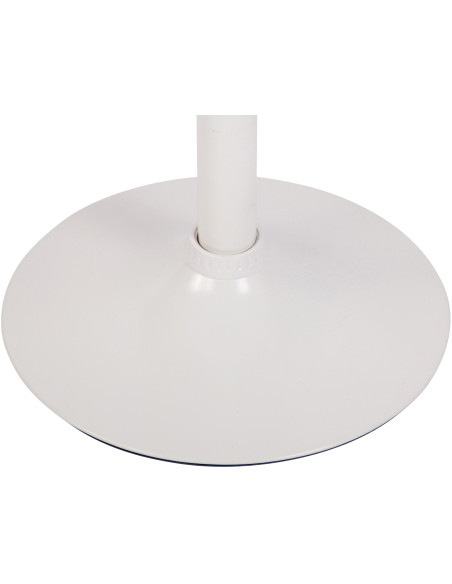 Tabouret de bar style minimaliste en Tissu Marron Métal Blanc Mat Icko - 8