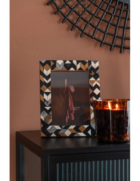 Bougie parfumée XL Boisée 50 heures Noa Parfum Bois de Santal avec photophore en Verre Marron - 2