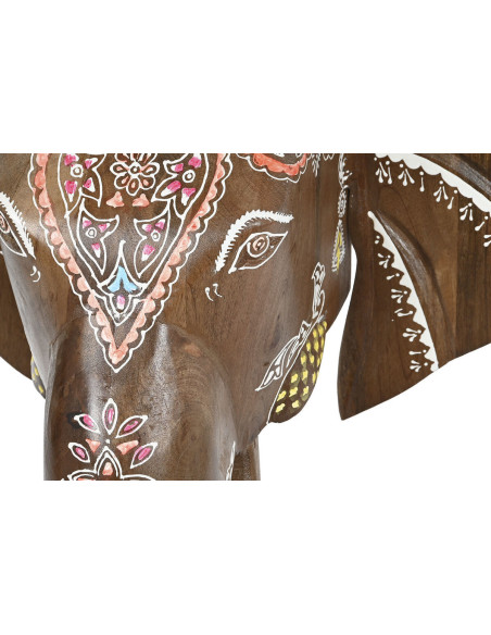 Console originale Élephant Demi-lune Bois de manguier Marron Baryna - 2