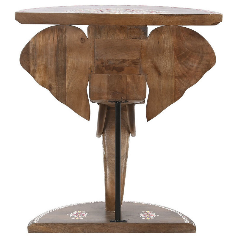 Console originale Élephant Demi-lune Bois de manguier Marron Baryna - 5