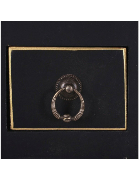 Console Rectangulaire 4 portes 3 tiroirs Bois Noir Oriente - 4