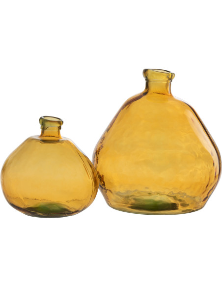 Vase Dame Jeanne Laura Hauteur 45 cm en Verre Ocre - 3