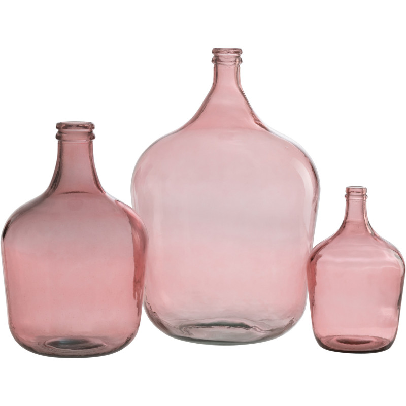 Vase Dame Jeanne XL Terra Hauteur 55 cm en Verre Rose - 3