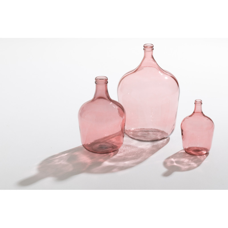 Vase Dame Jeanne XL Terra Hauteur 55 cm en Verre Rose - 4