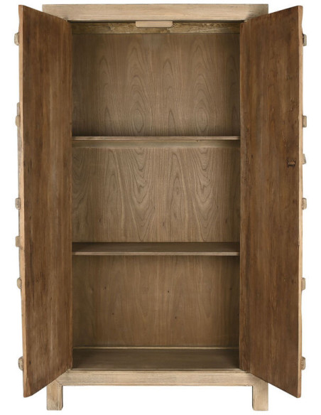 Armoire originale 2 portes Bois d'orme massif Naturel Stroni - 2