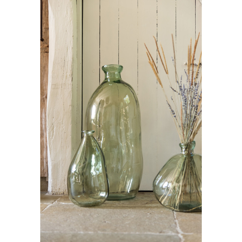Vase Bouteille XXL Olivia Hauteur 70 cm en Verre Vert d'eau - 2