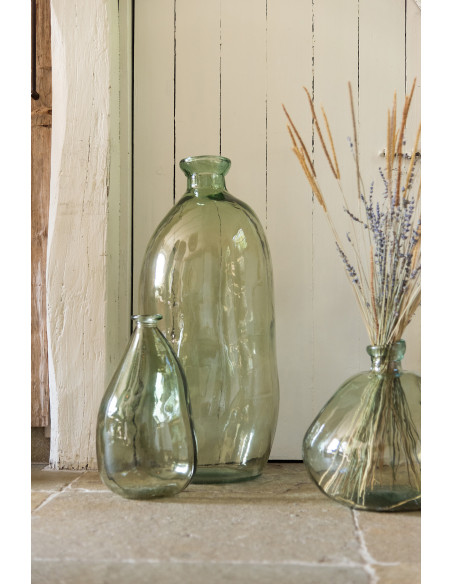 Vase Bouteille XXL Olivia Hauteur 70 cm en Verre Vert d'eau - 2
