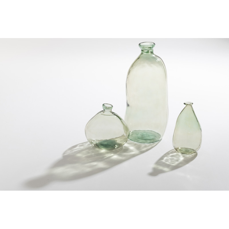 Vase Bouteille XXL Olivia Hauteur 70 cm en Verre Vert d'eau - 4