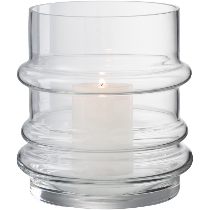 Vase Cylindrique Justo Hauteur 15 cm en Verre Transparent - 2