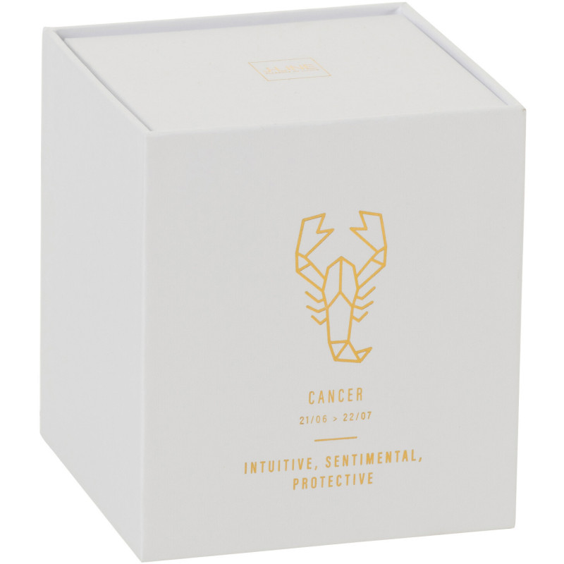 Bougie parfumée XL Florale 50 heures Astro Cancer Parfum Sapphire Amber Tea avec photophore en Verre Blanc - 2