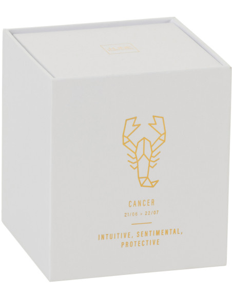 Bougie parfumée XL Florale 50 heures Astro Cancer Parfum Sapphire Amber Tea avec photophore en Verre Blanc - 2