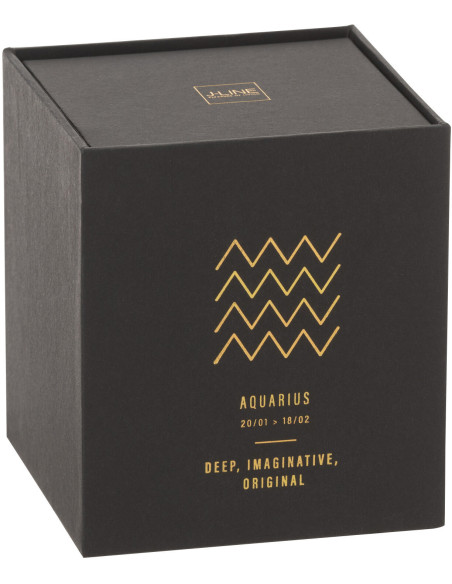 Bougie parfumée XL Fraîche 50 heures Astro Verseau Parfum Rainbow Reef avec photophore en Verre Noir - 3