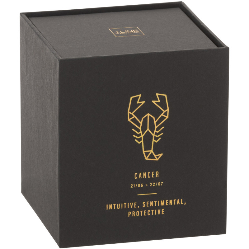 Bougie parfumée XL Fraîche 50 heures Astro Cancer Parfum Rainbow Reef avec photophore en Verre Noir - 2