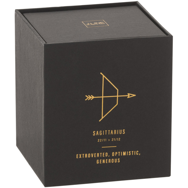 Bougie parfumée XL Fraîche 50 heures Astro Sagittaire Parfum Rainbow Reef avec photophore en Verre Noir - 2