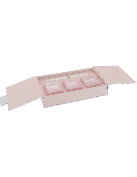 Coffret Diffuseur de parfum Senteur Florale Mimosa & Rose Je T'aime 150 ml en Verre Rose - 3