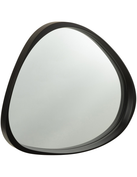 Miroir Mural Irrégulier XL Giles en Bois Noir - 1