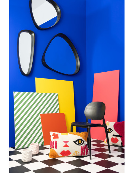 Miroir Mural Irrégulier XL Giles en Bois Noir - 2