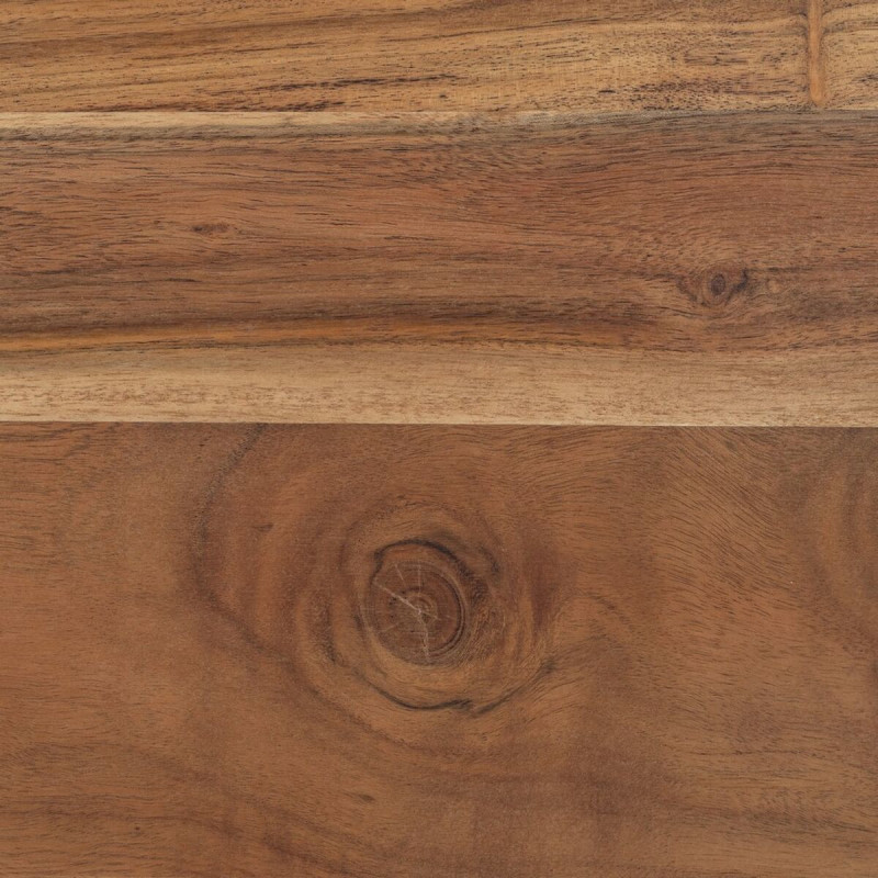 Table basse gigogne moderne Galet Bois d'acacia Naturel Métal Noir Jaspia (Lot de 3) - 7