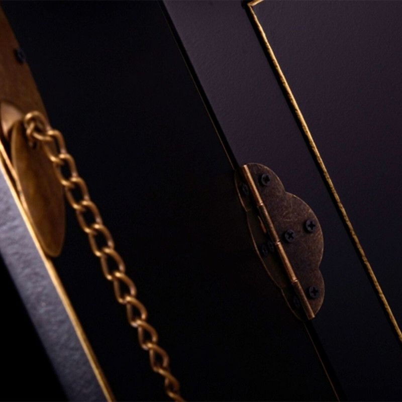 Meuble Tv style chinois 2 portes 8 tiroirs Bois Noir Oriente - 4