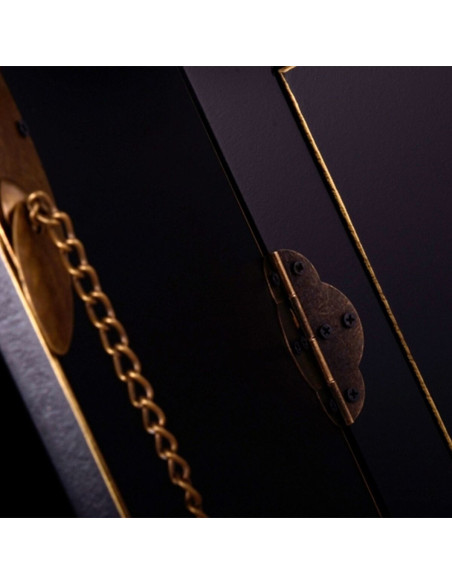 Meuble Tv style chinois 2 portes 8 tiroirs Bois Noir Oriente - 4