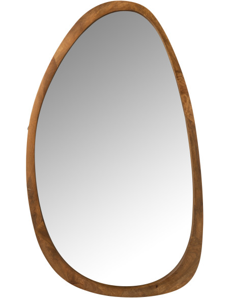 Miroir Mural Irrégulier Vince en Bois de manguier Marron - 1