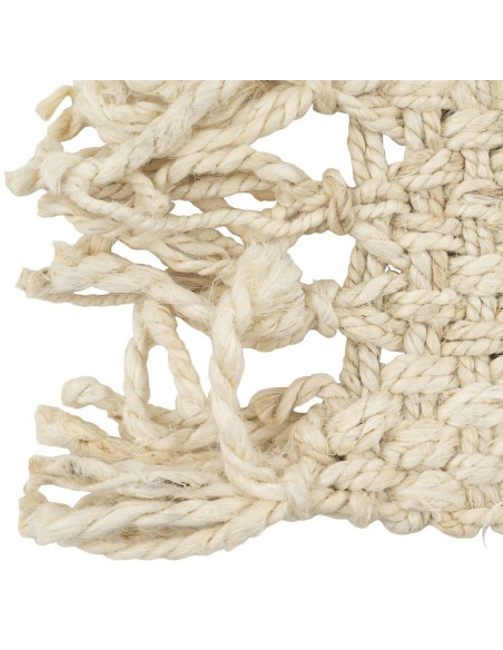 Tapis Moderne XL Rectangulaire 160x230 en Jute Blanc crème Avec franges Altea - 3