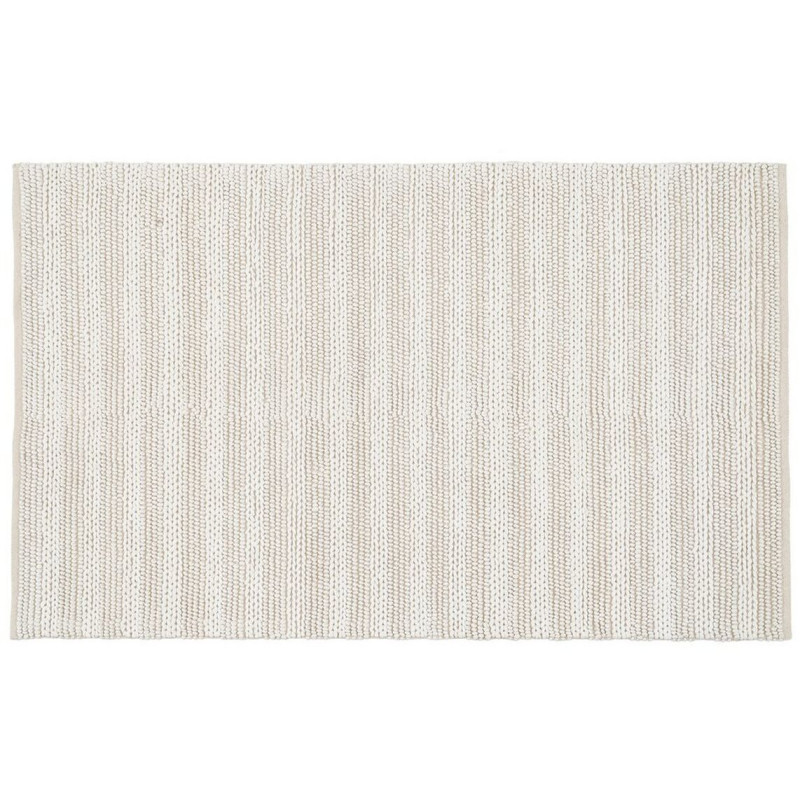 Tapis Moderne XL Rectangulaire 160x230 en Coton Laine Polyester Blanc crème Matti - 1