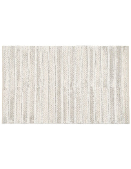 Tapis Moderne XL Rectangulaire 160x230 en Coton Laine Polyester Blanc crème Matti - 1